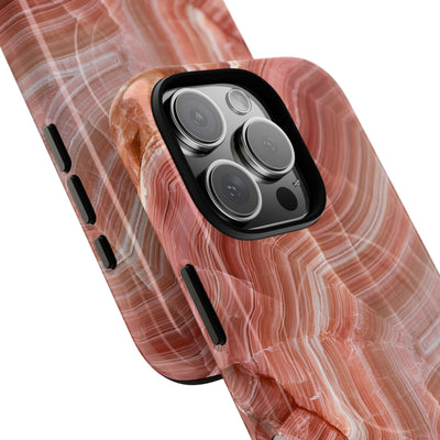 Blushing Rose Strata · Tough 2.0 Magnetic Phone Case for iPhone · Pink