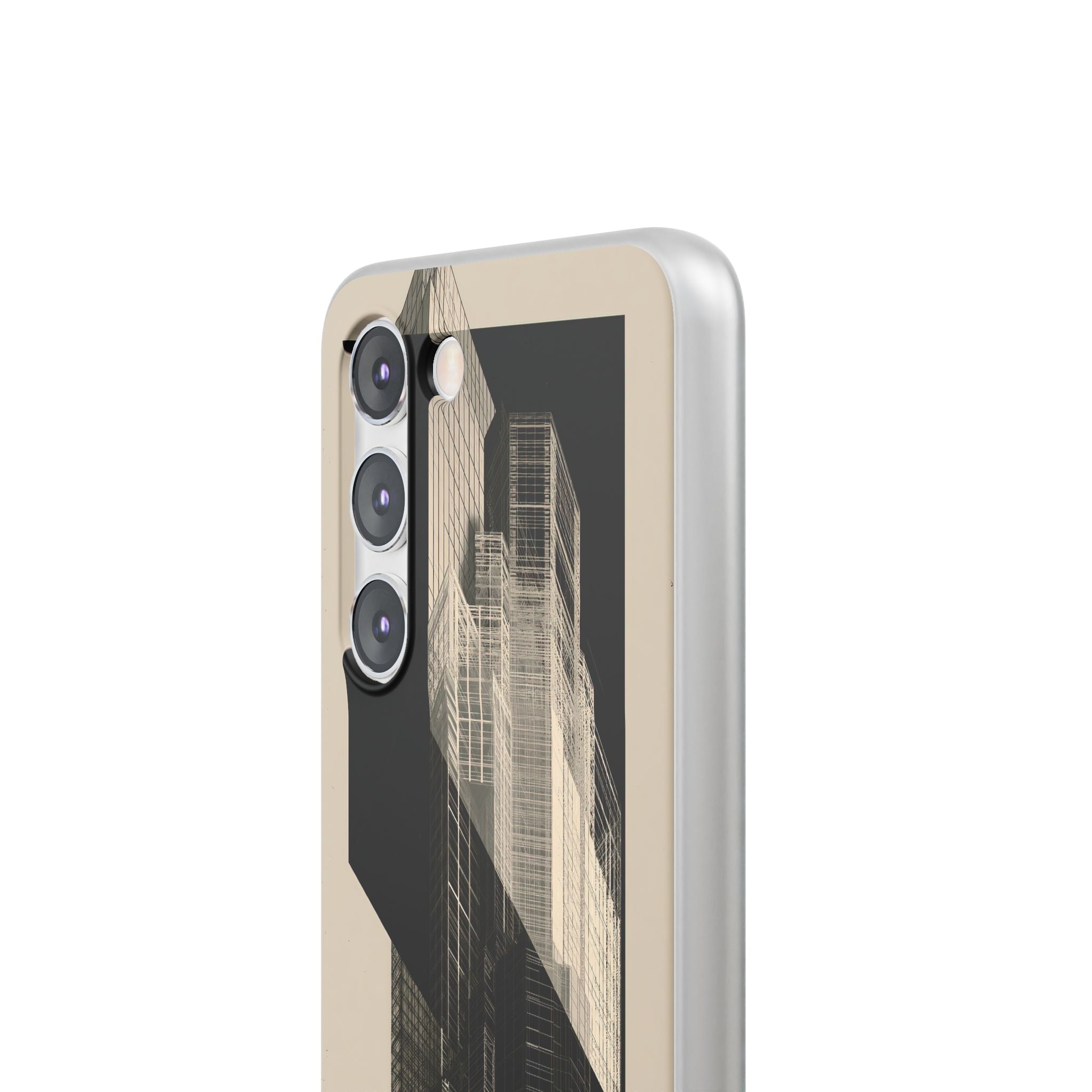 Beige Lite Phone Case for Samsung - Monolith Urban Grid
