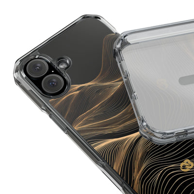 Black Impact MagSafe Phone Case for iPhone - Copper Topo Ridge
