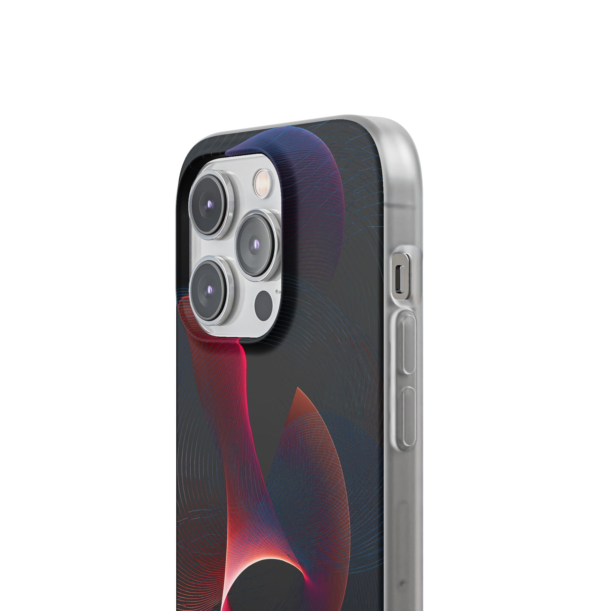 Black Lite Phone Case for iPhone - Cobalt Crimson Flux