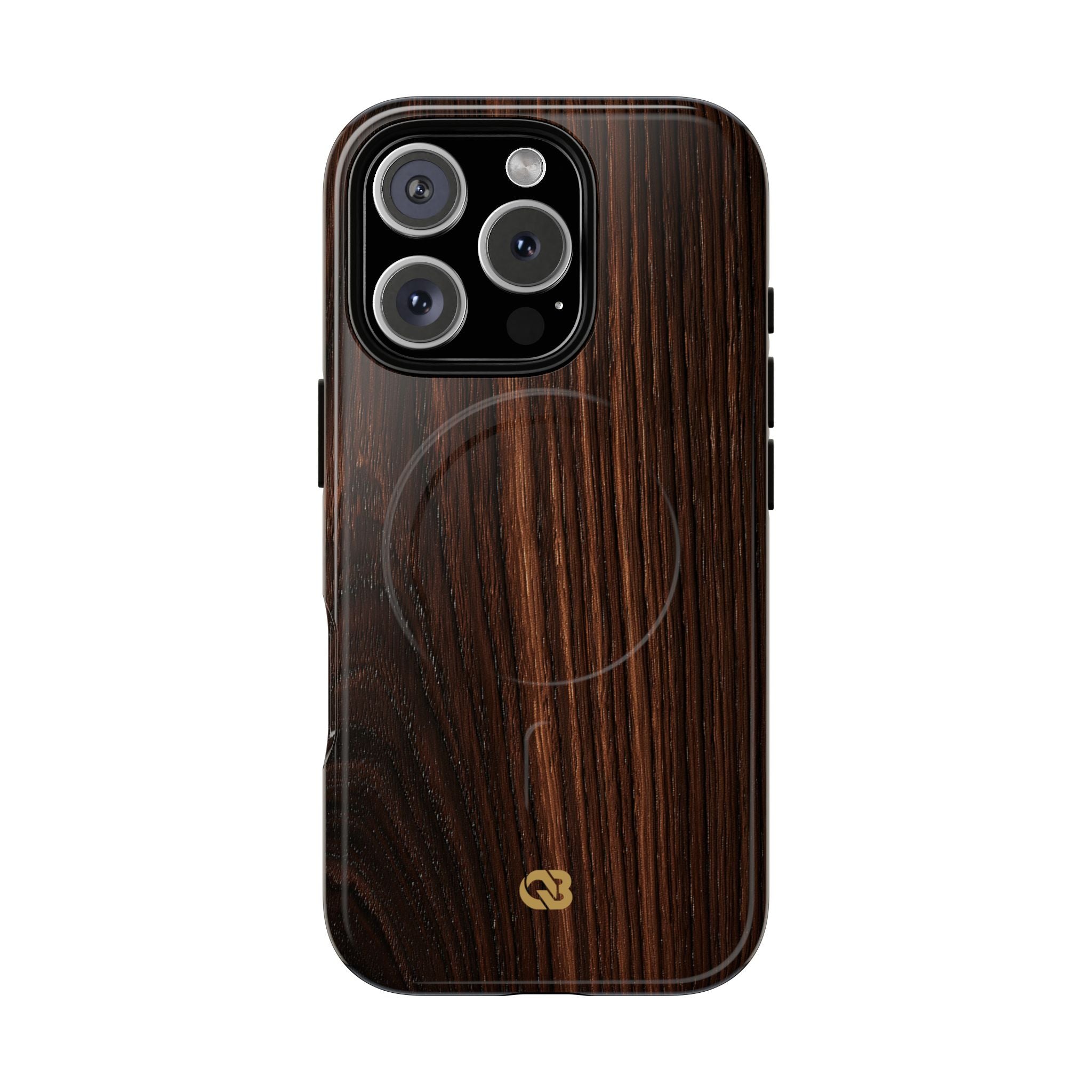 Brown Tough 2.0 Magsafe Phone Case for iPhone - Burnished Mahogany Grain