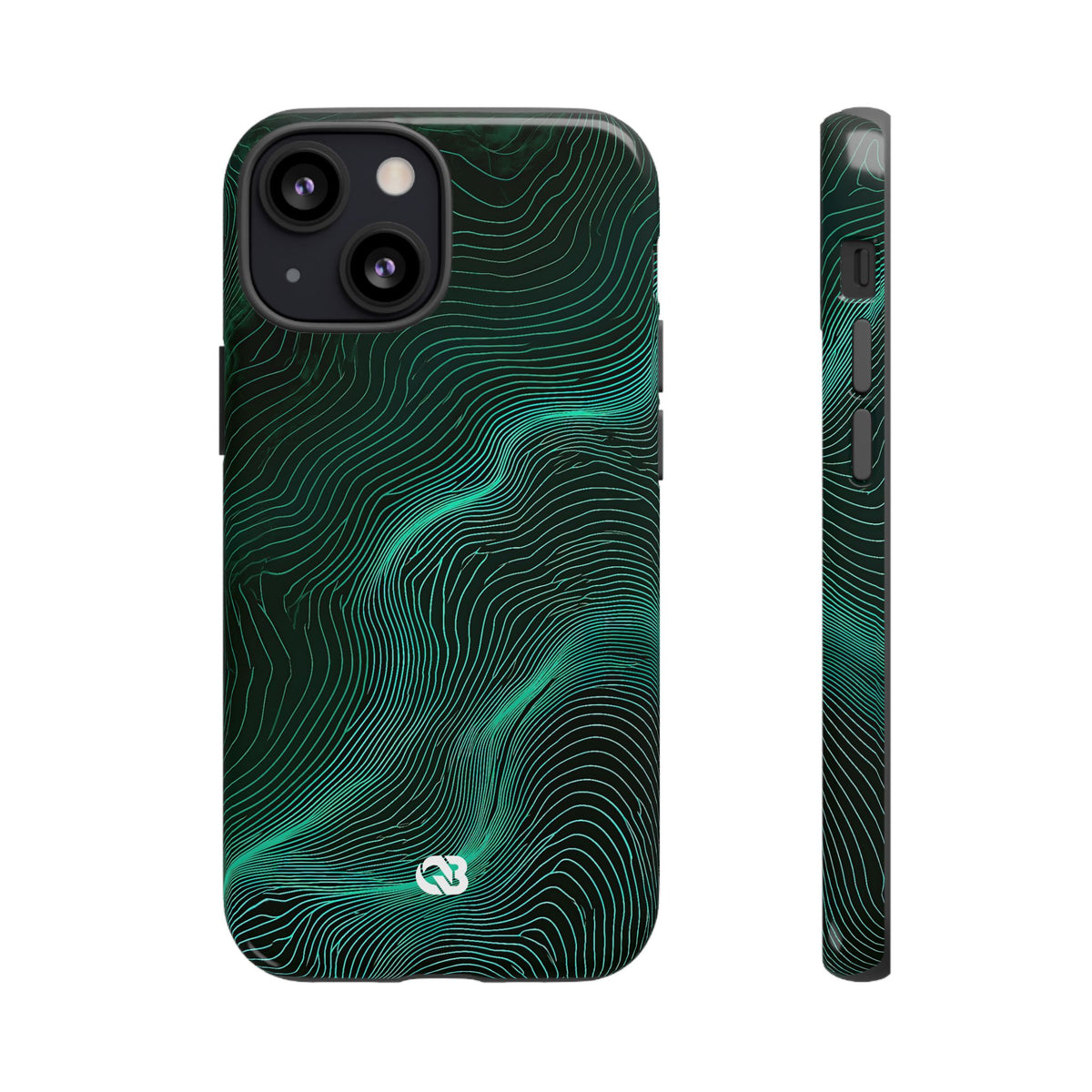 Emerald Topo Ridge · Tough Phone Case for iPhone · Green