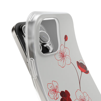 Red Lite Phone Case for iPhone - Kyoto Ember Bloom
