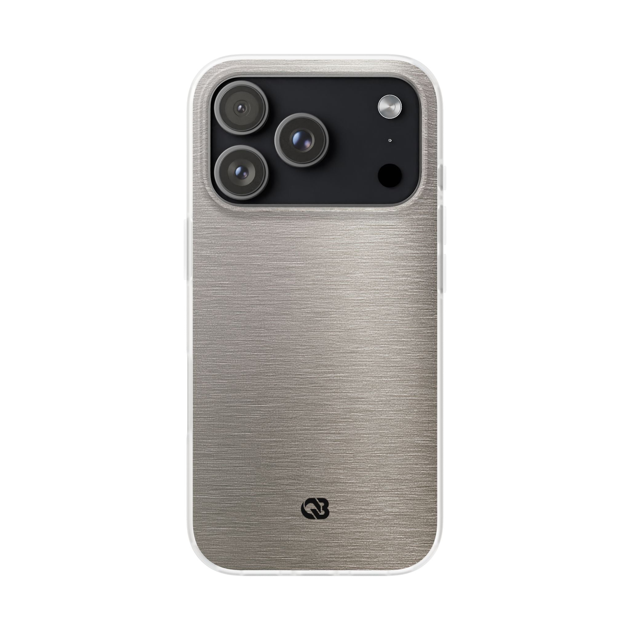 Grey Lite Phone Case for iPhone - Brushed Nickel Linen