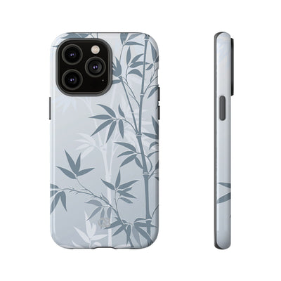 Blue Tough Phone Case for iPhone - Slate Bamboo Shadow