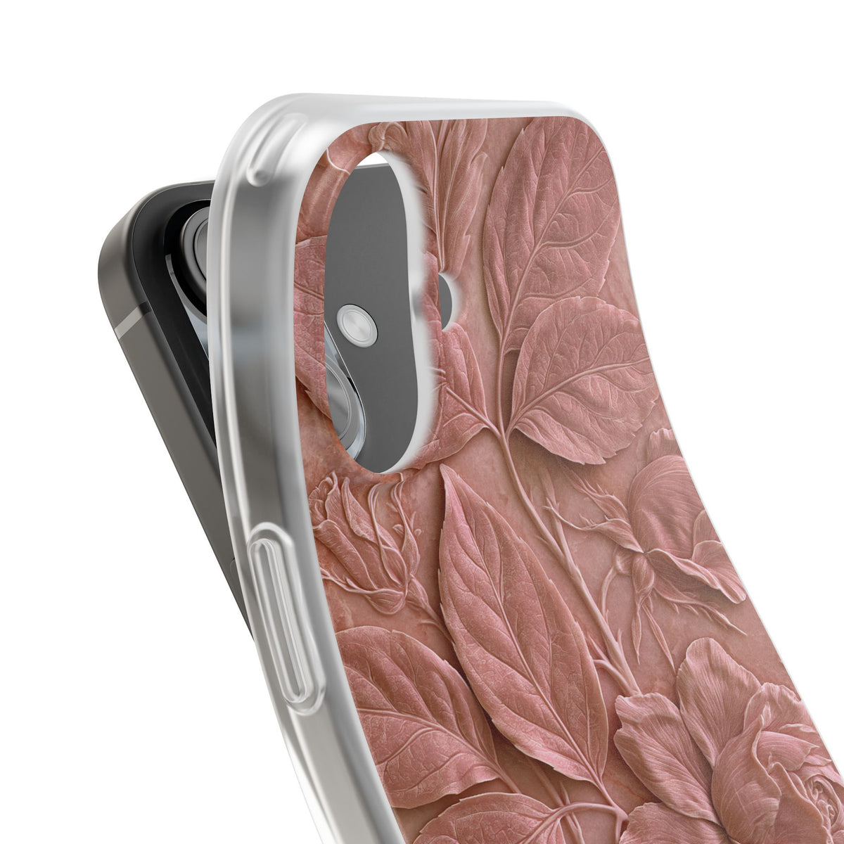 Blush Rose Relief · Lite Phone Case for iPhone ·  Pink