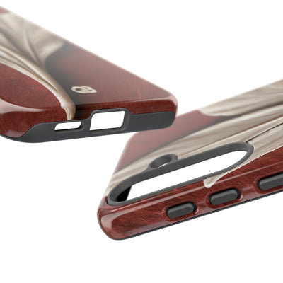 Carved Ivory Plume · Tough Phone Case for Samsung · Red