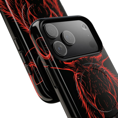 Crimson Horizon Moose · Tough 2.0 Magnetic Phone Case for iPhone · Black