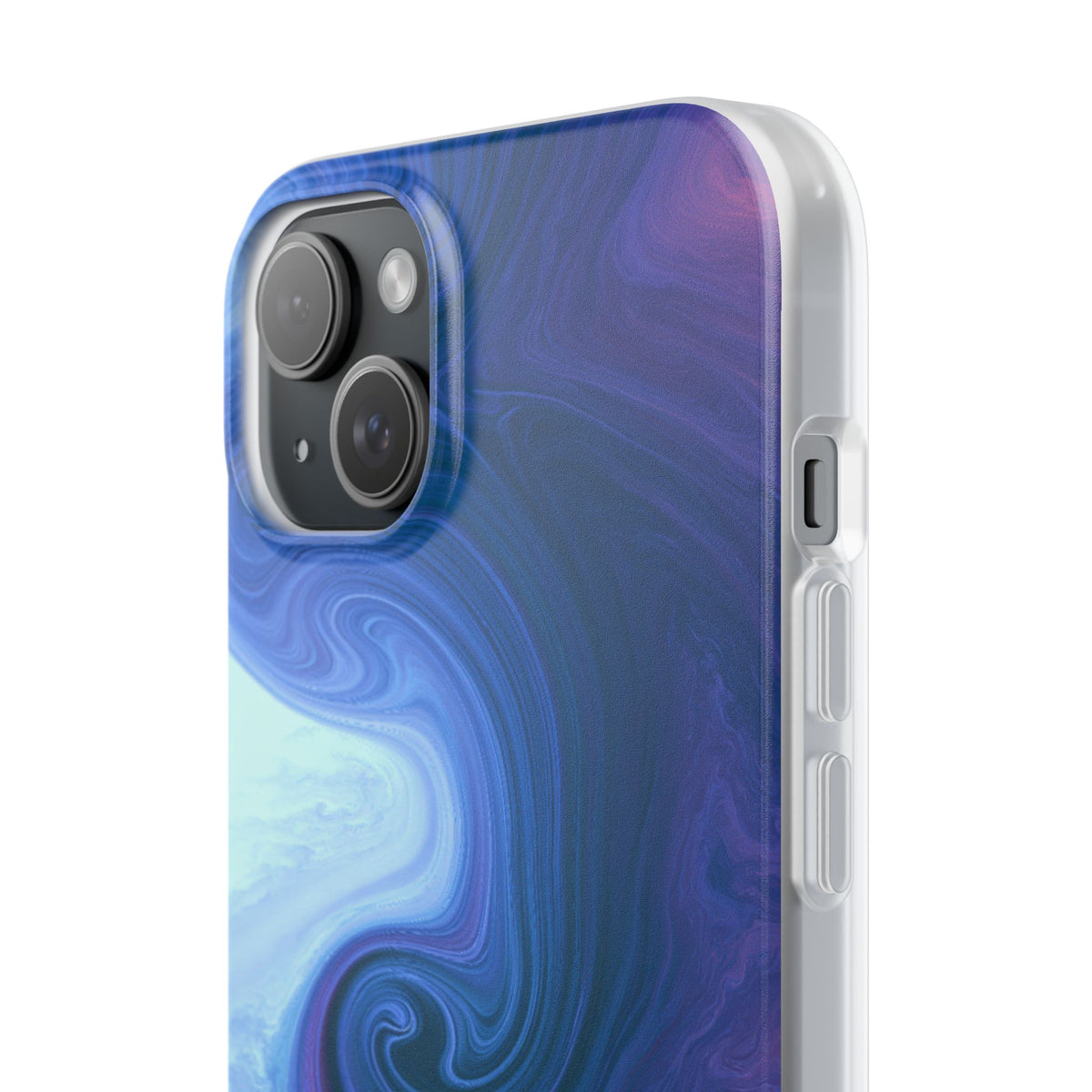Azure Fluid Swirl · Lite Phone Case for iPhone ·  Blue