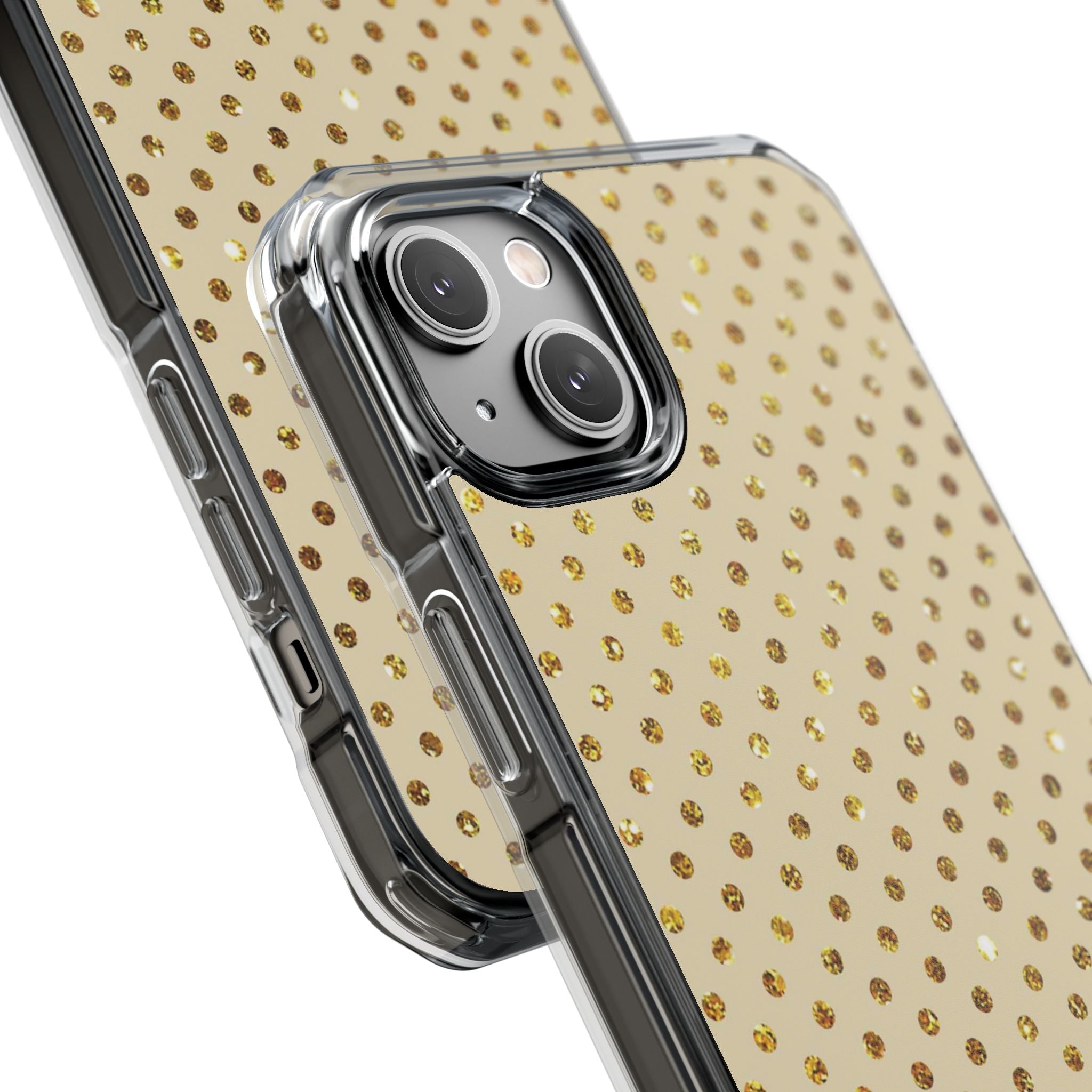 Gold Sparkle Grid iPhone 14 Plus Case - Impact