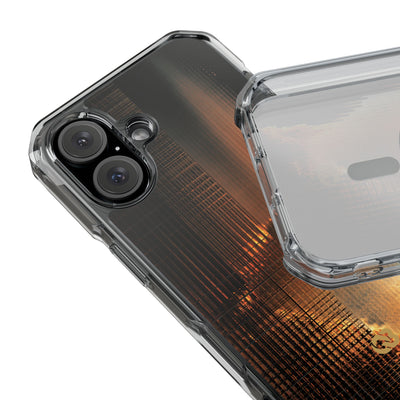 Luminous Grid · Clear Impact Magnetic Phone Case for iPhone · Black