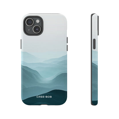 Teal Mist Mountains iPhone 15 Plus Case - Tough