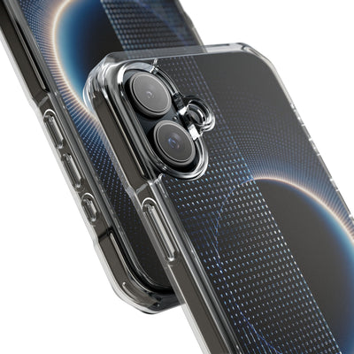 Luminous Meridian · Clear Impact Magnetic Phone Case for iPhone · Black