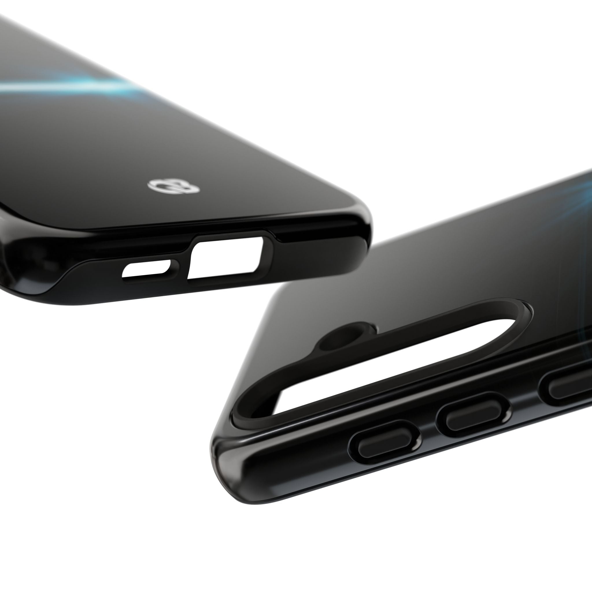 Blue Tough Phone Case for Samsung - Electric Cyan Ray