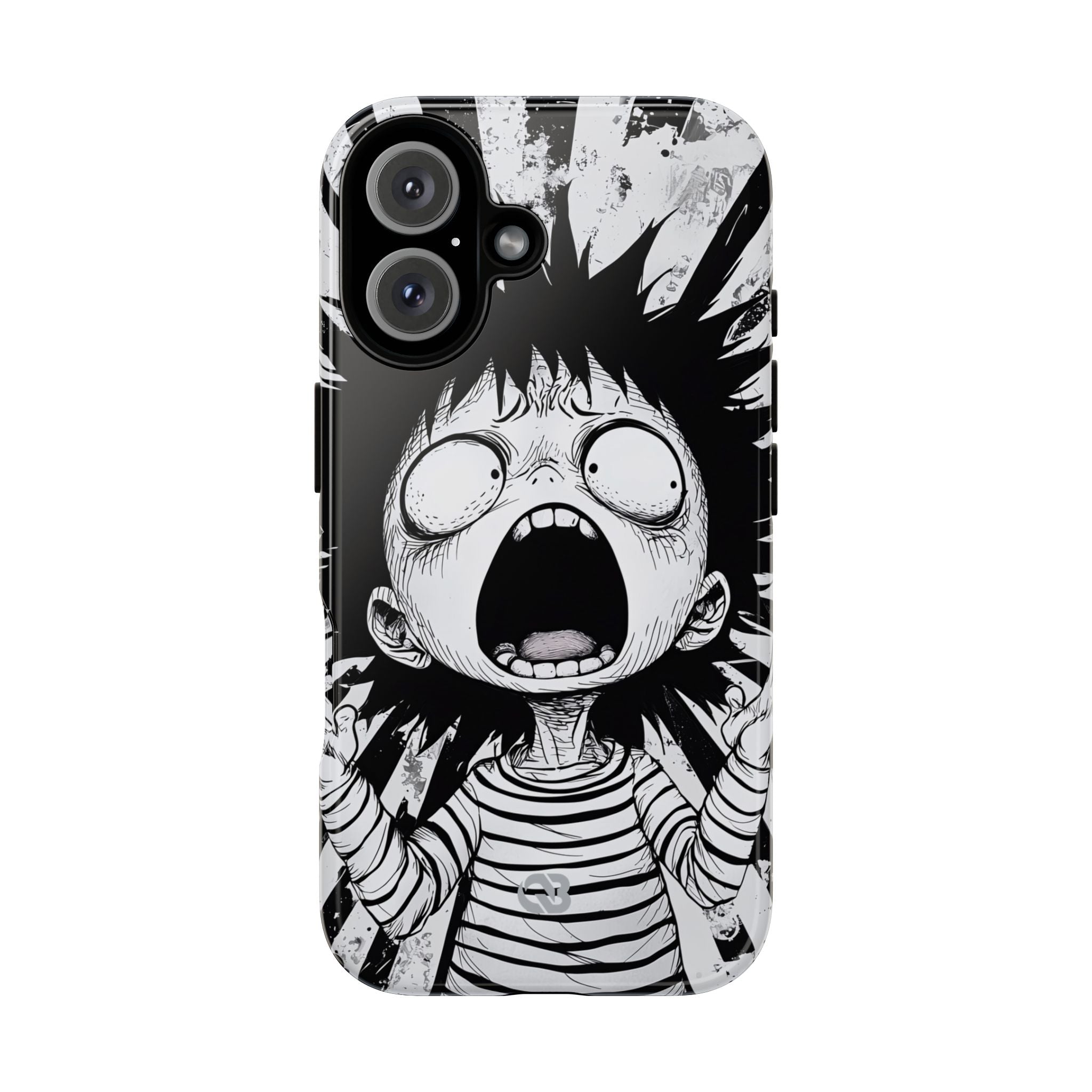 Chaotic Monochrome Scream · Tough Fundas para teléfono para iPhone