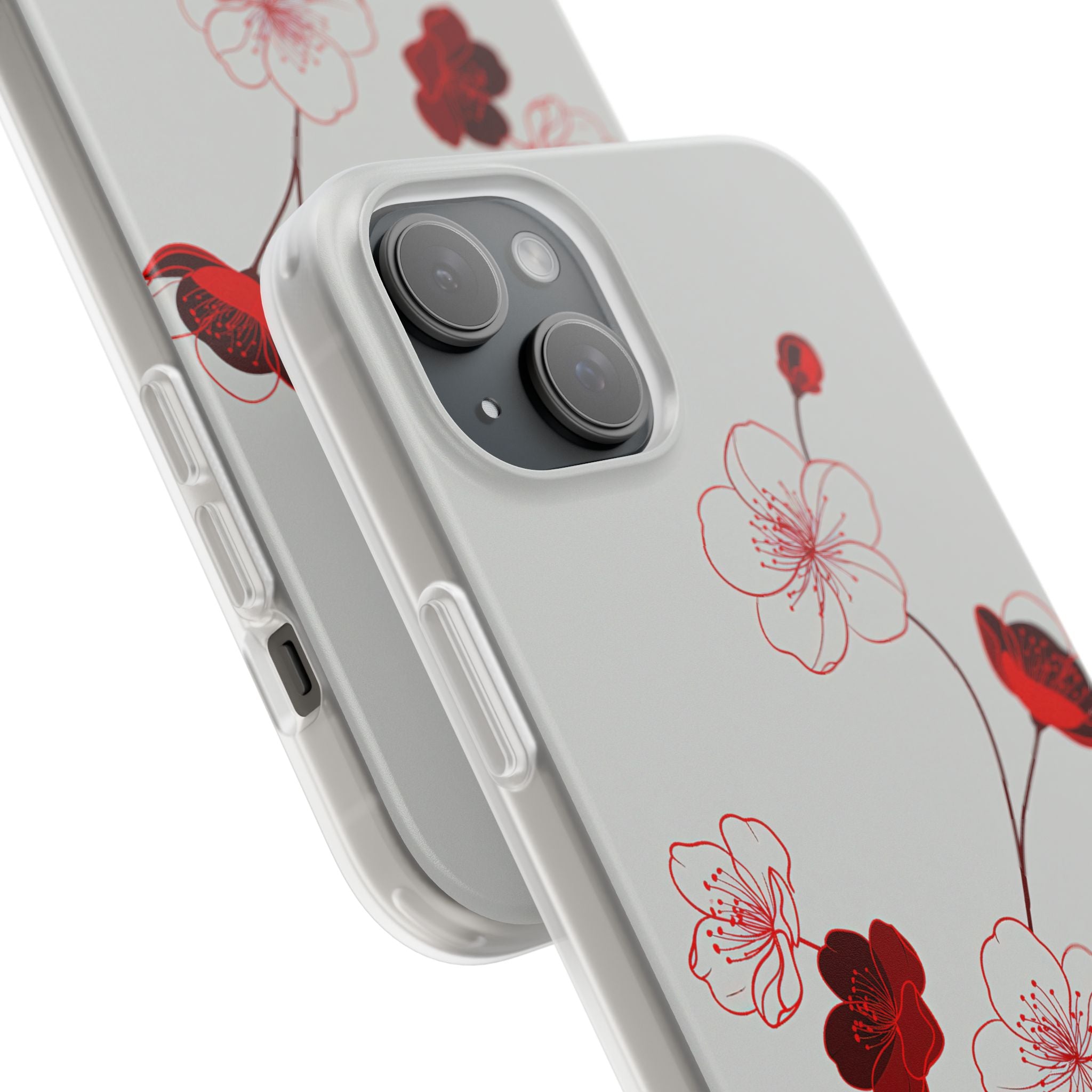 Red Lite Phone Case for iPhone - Kyoto Ember Bloom