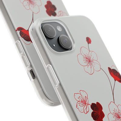 Red Lite Phone Case for iPhone - Kyoto Ember Bloom