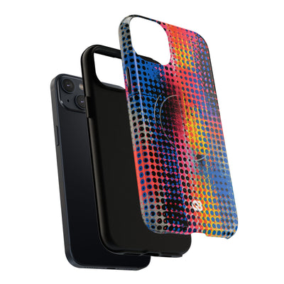 Chromatic Halftone Grid · Tough 2.0 Magnetic Phone Case for iPhone · Blue