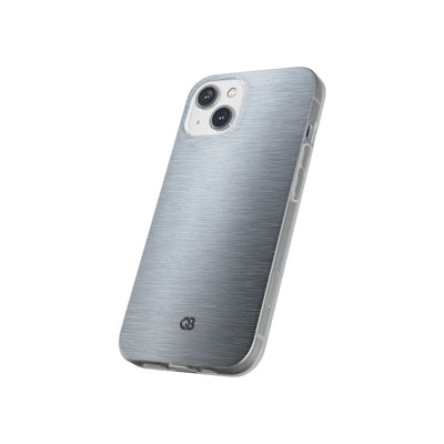 Silver Lite Phone Case for iPhone - Satin Chrome Grain