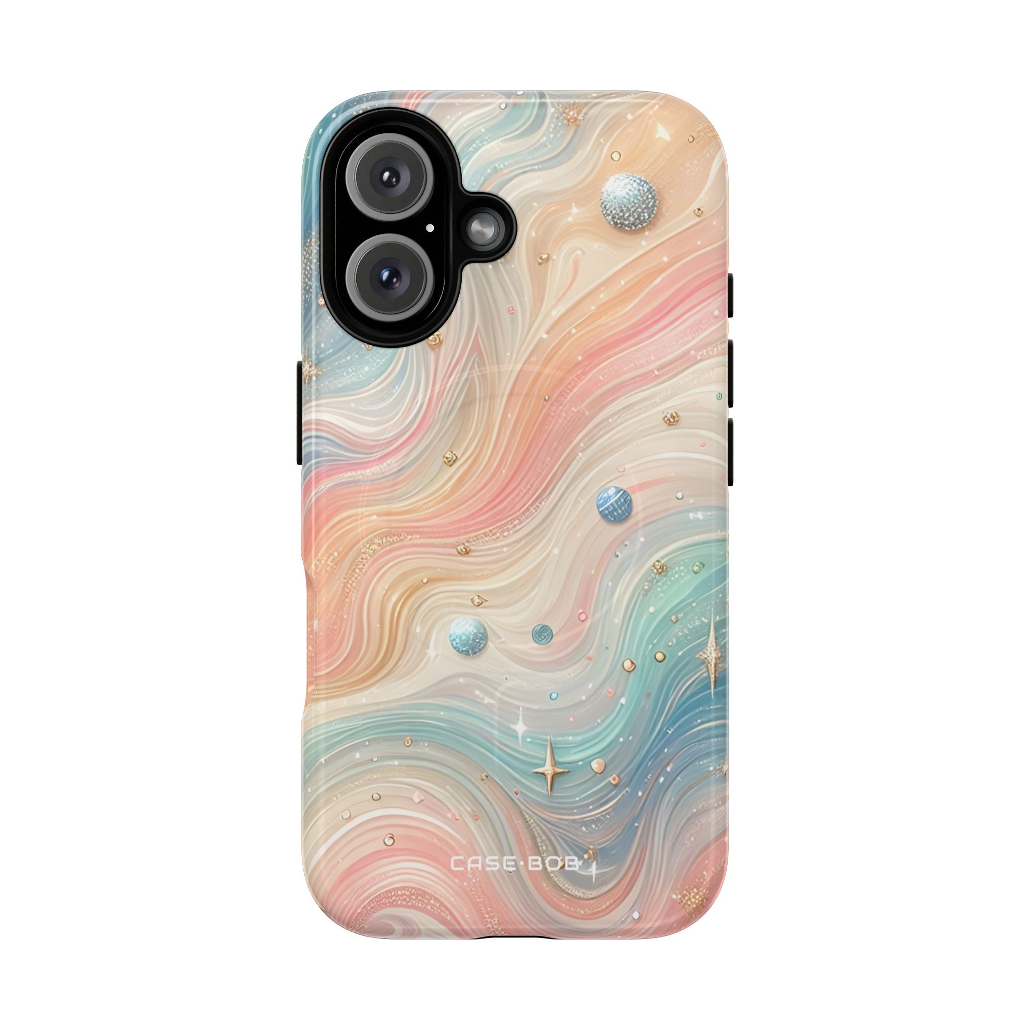 Iridescent Swirls iPhone 16 Case - Tough+