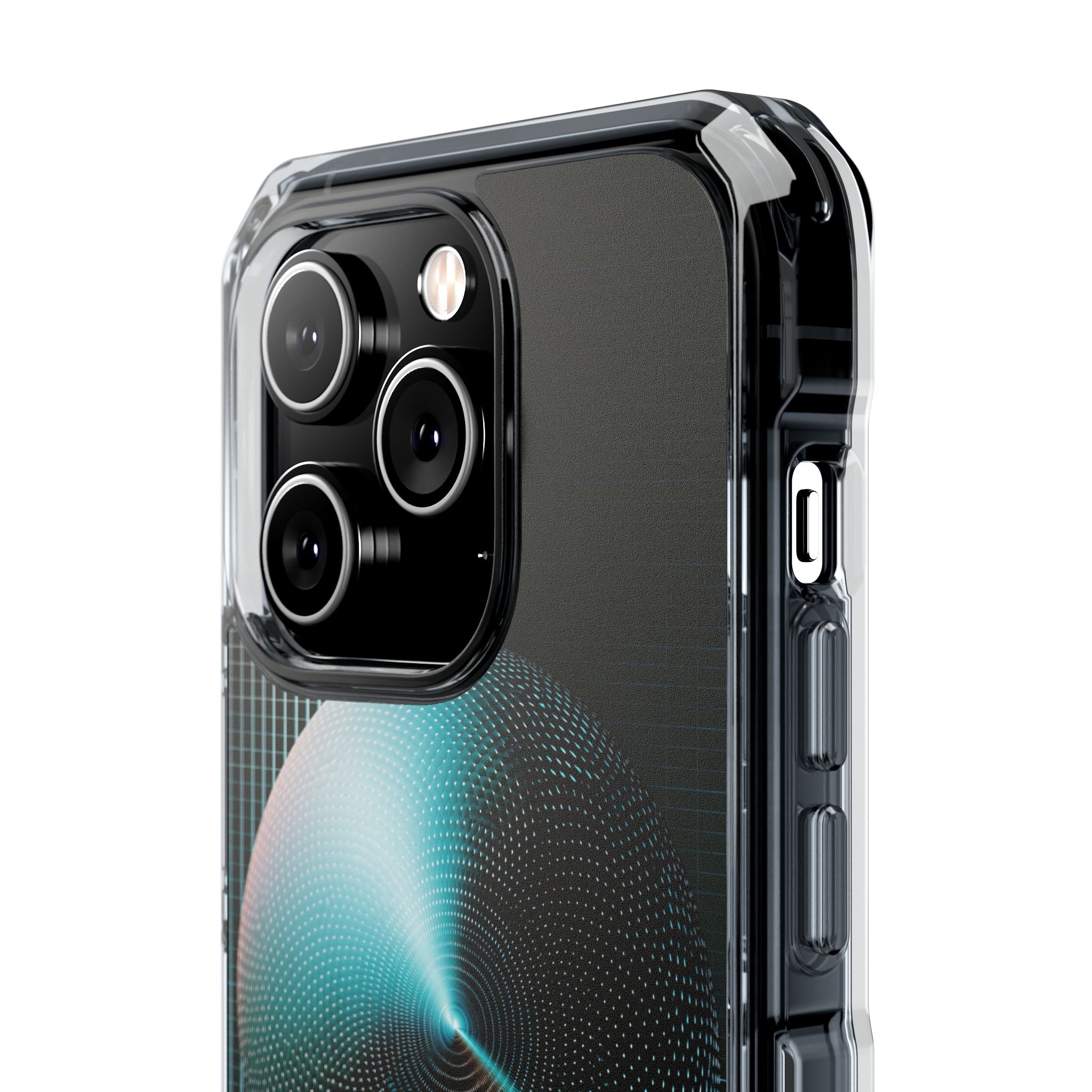 Blue Impact MagSafe Phone Case for iPhone - Cyan Vector Sphere