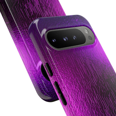 Violet Cyber Circuit · Tough Phone Case for Pixel ·  Purple