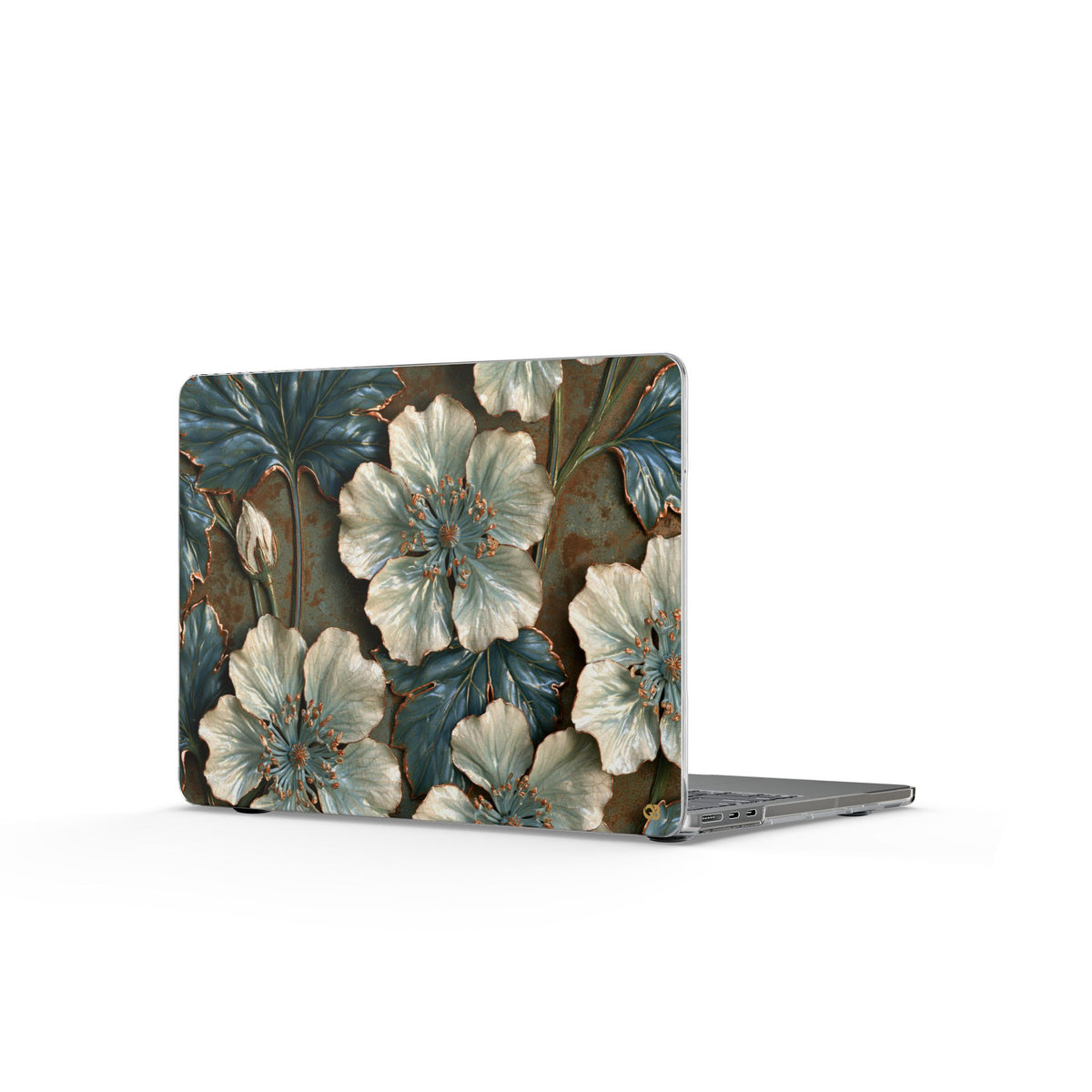 Gilded Blossom Reverie · Clear Hard Case for MacBook · Teal