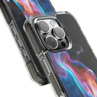 Neon Waveform · Clear Impact Magnetic Phone Case for iPhone · Black