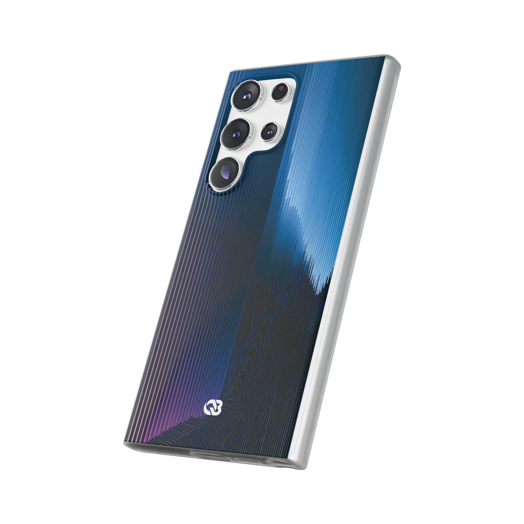 Blue Lite Phone Case for Samsung - Indigo Distortion Wave