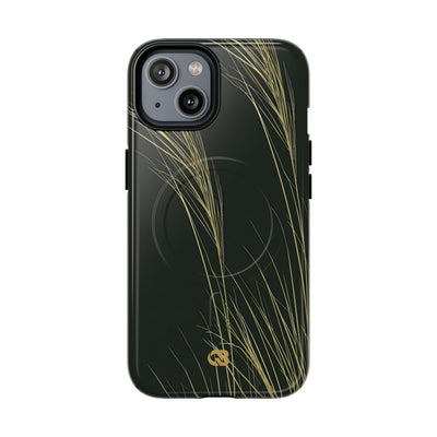Green Tough 2.0 Magsafe Phone Case for iPhone - Midnight Gilded Grass