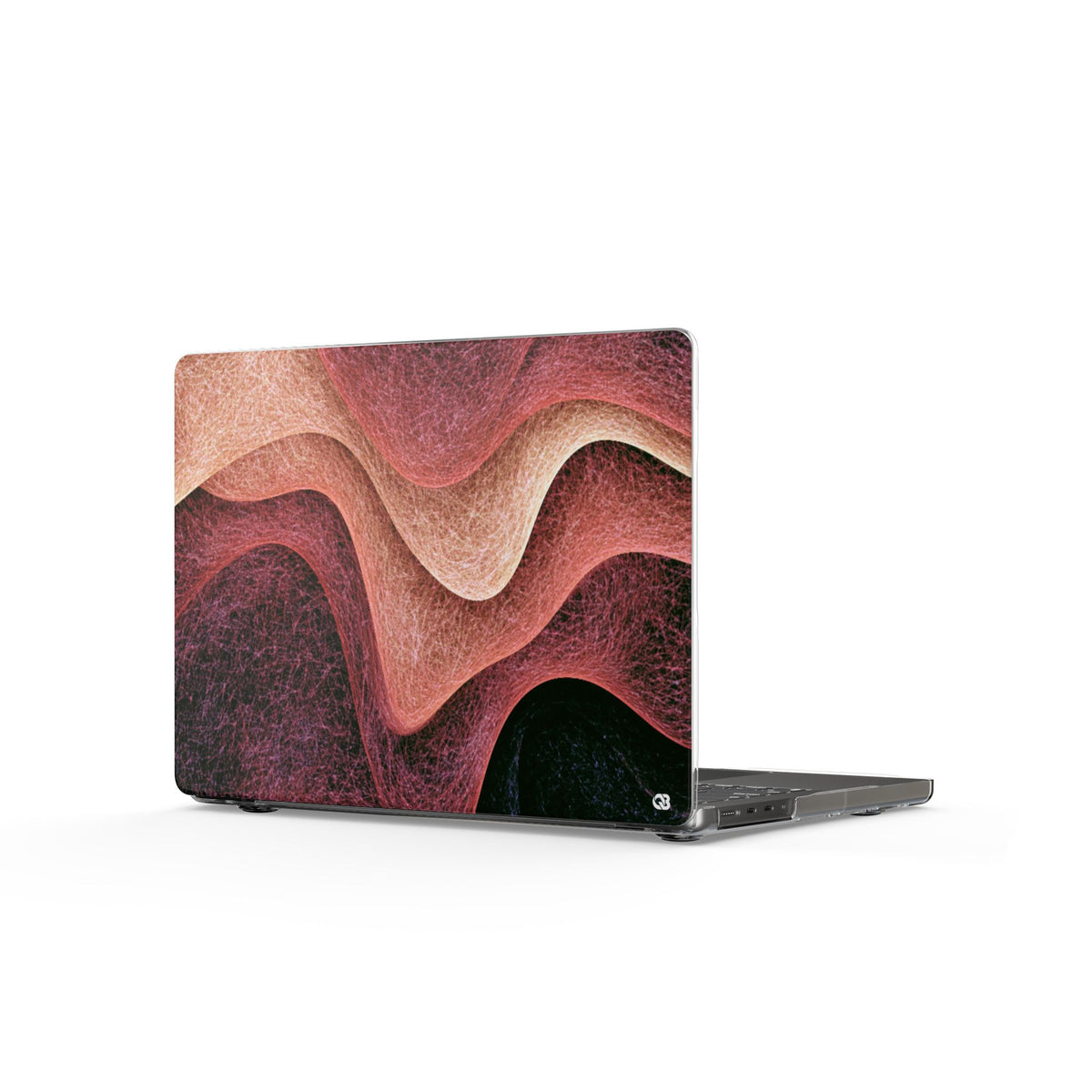 Rose Contour Waves · Clear Hard Case for MacBook · Pink