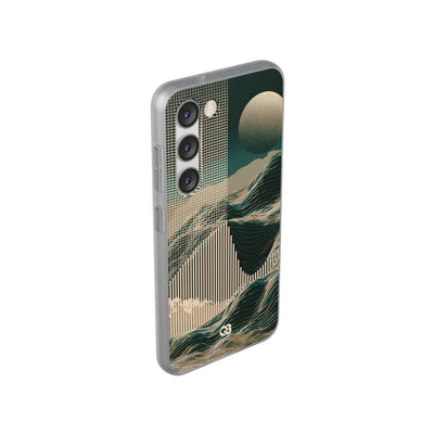 Green Lite Phone Case for Samsung - Lunar Moss Topography