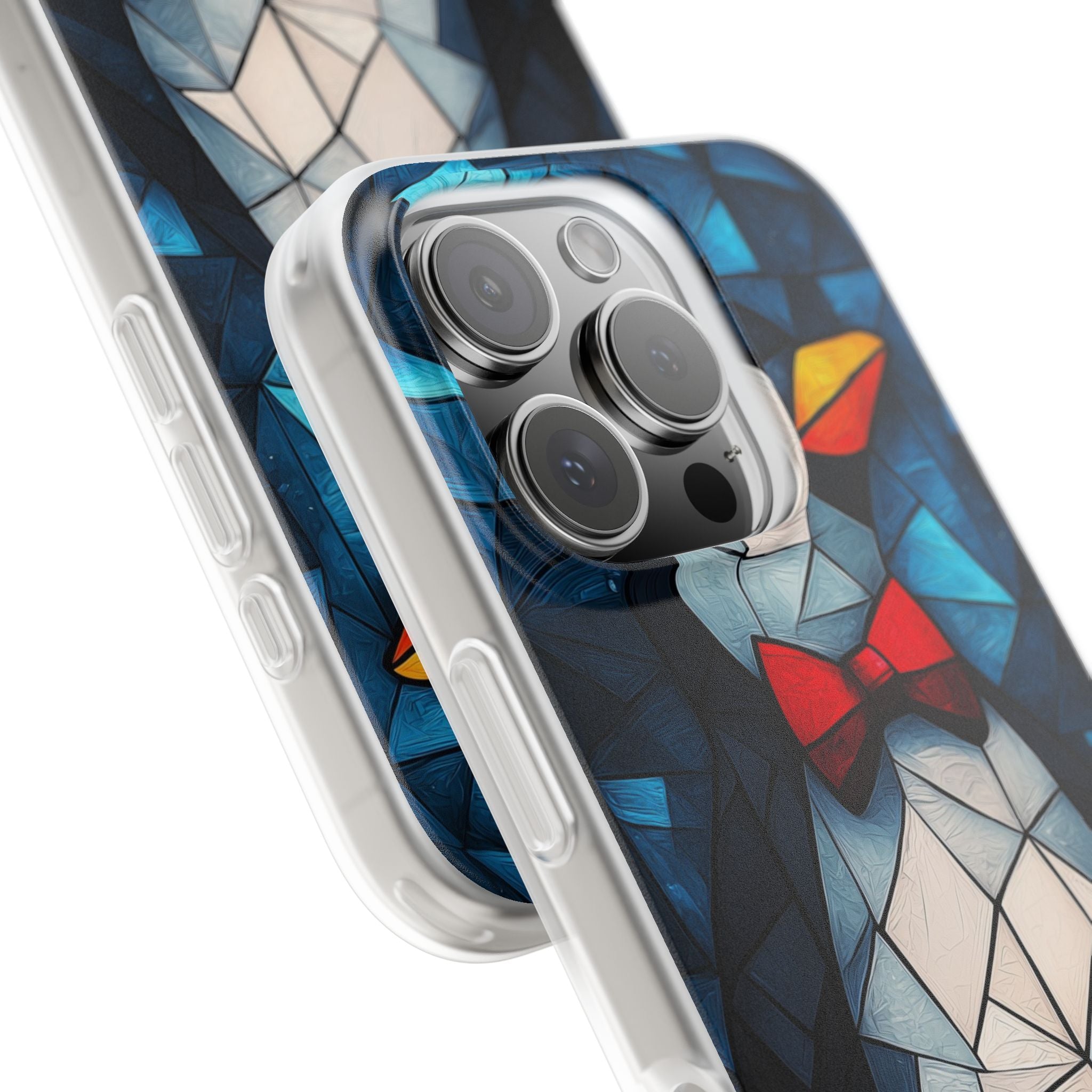 Mosaic Bowtie Penguin · Soft Phone Case for iPhone