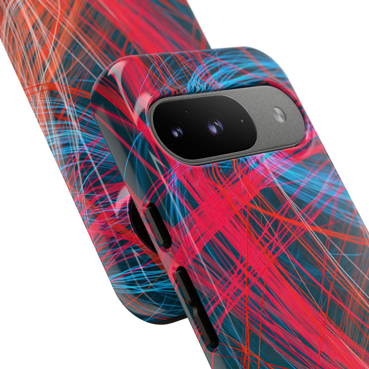 Neon Fiber Stream · Tough Phone Case for Pixel ·  Red