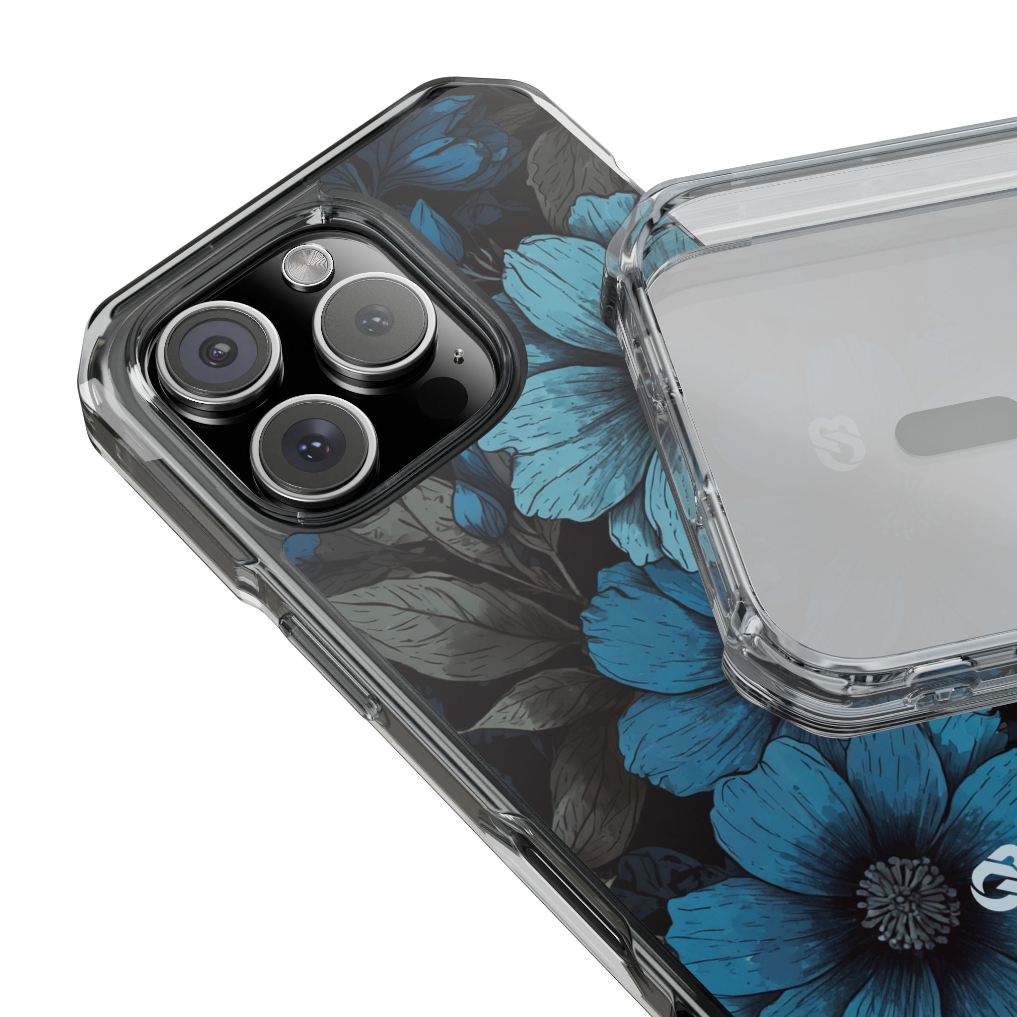 Obsidian Blue Petals · Impact Telefoncover til iPhone · Magsafe
