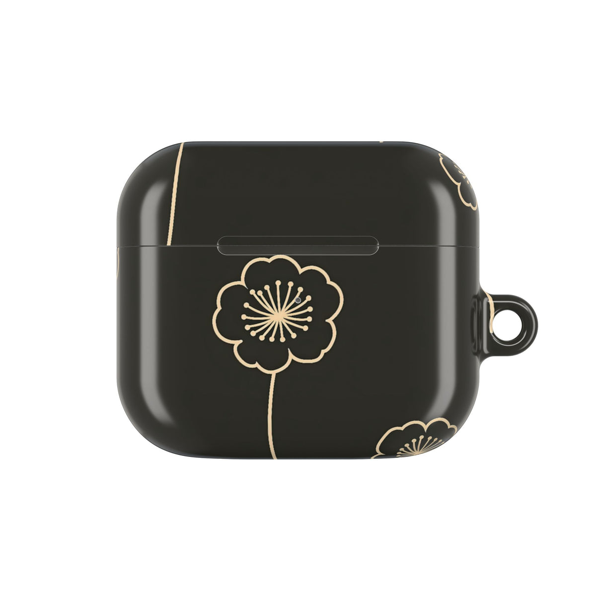 Nocturne Bloom Contours · Hard Case for AirPods & AirPods Pro · Black