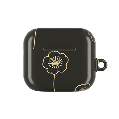 Nocturne Bloom Contours · Hard Case for AirPods & AirPods Pro · Black