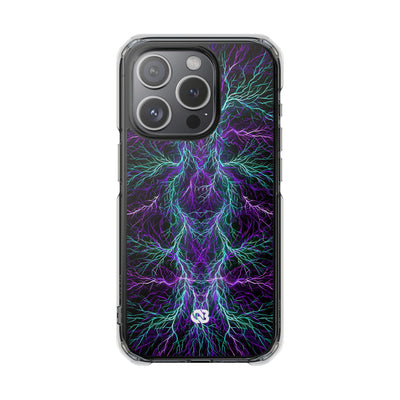 Electric Plasma Arbor · Clear Impact Magnetic Phone Case for iPhone · Purple