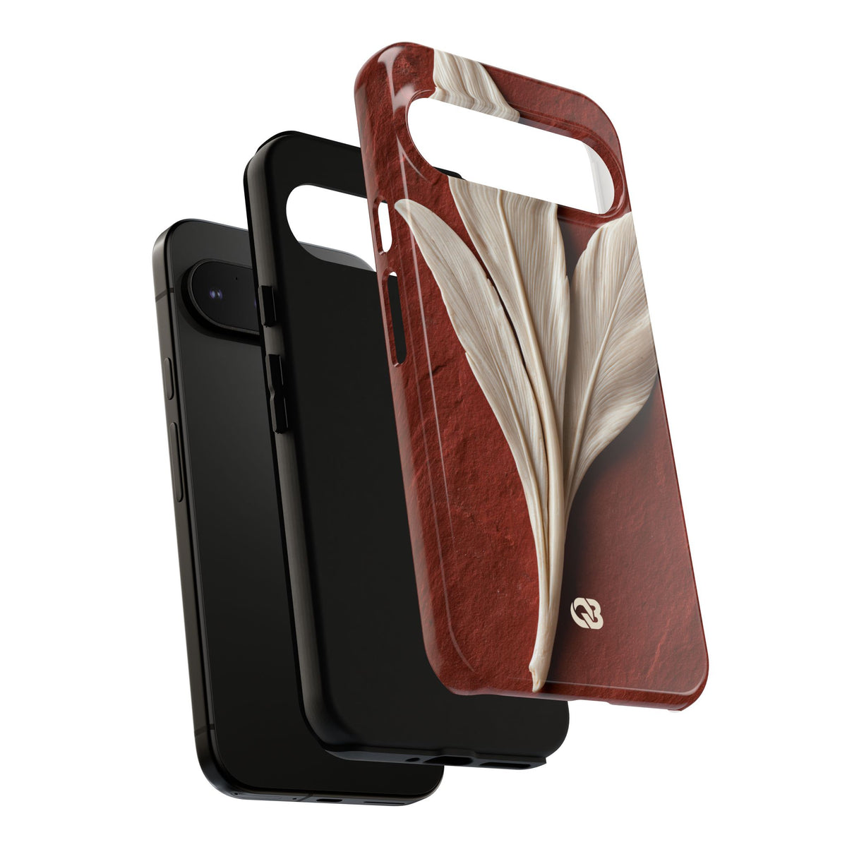 Carved Ivory Plume · Tough Phone Case for Pixel ·  Red