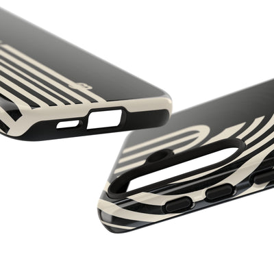 Beige Tough Phone Case for Samsung - Monolith Ivory Signal
