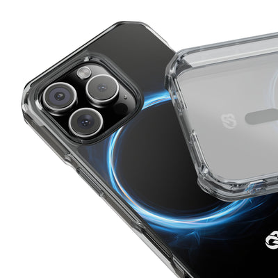 Luminous Corona · Clear Impact Magnetic Phone Case for iPhone · Blue
