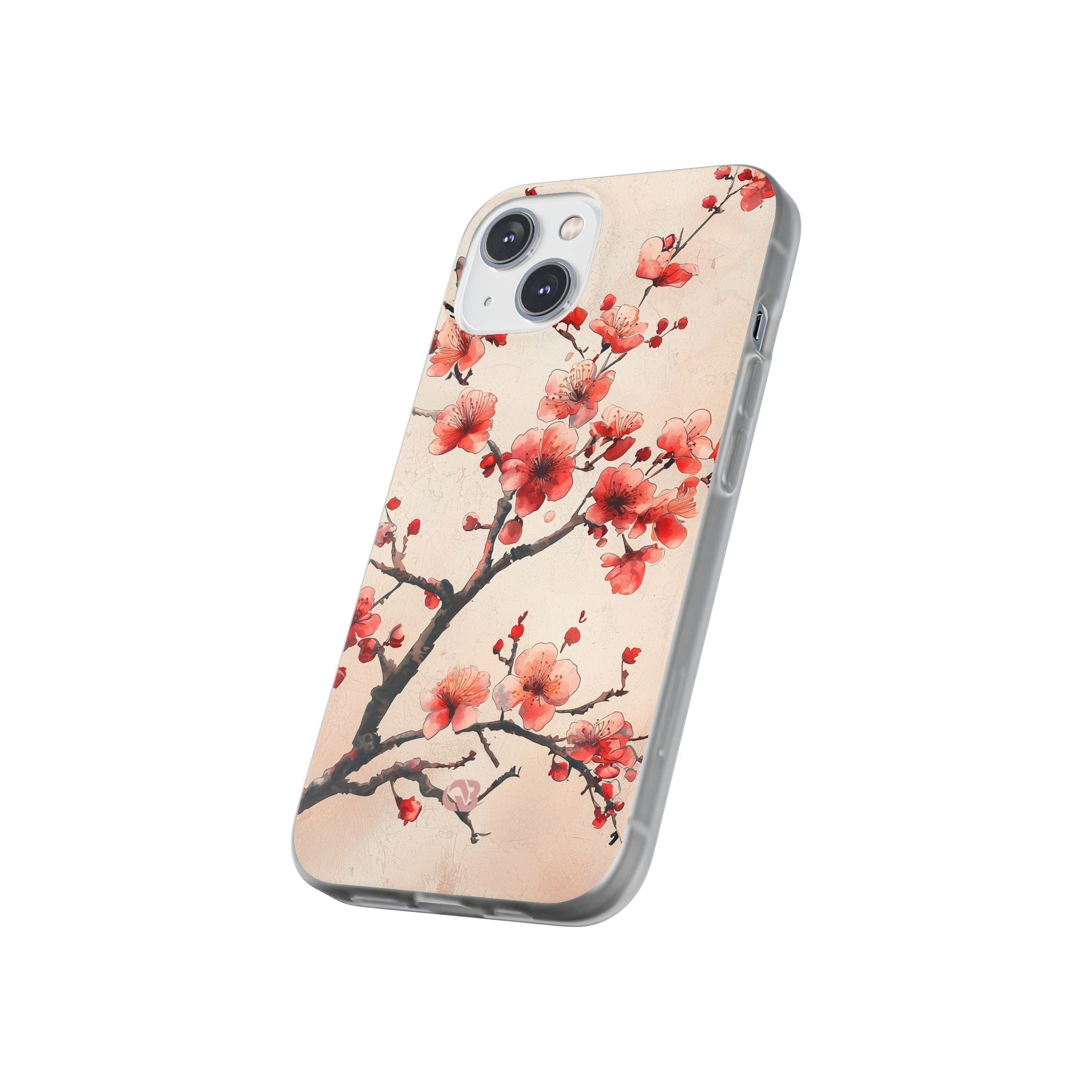Crimson Silk Flora · Soft Custodia per iPhone