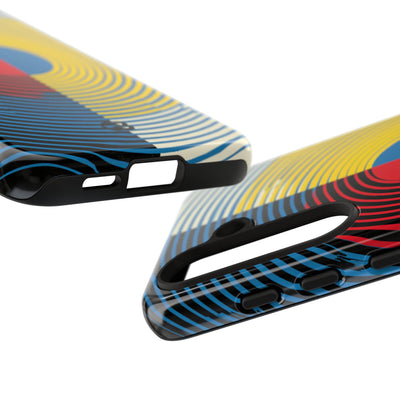 Blue Tough Phone Case for Samsung - Primary Circuit Orbit