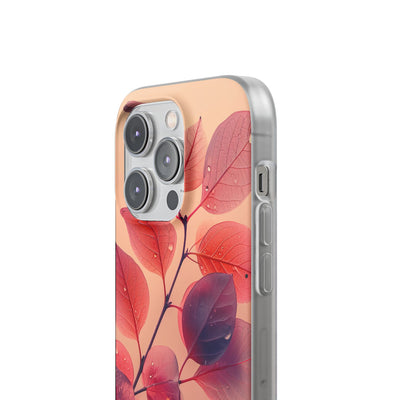 Dewy Magenta Foliage · Soft Phone Case for iPhone