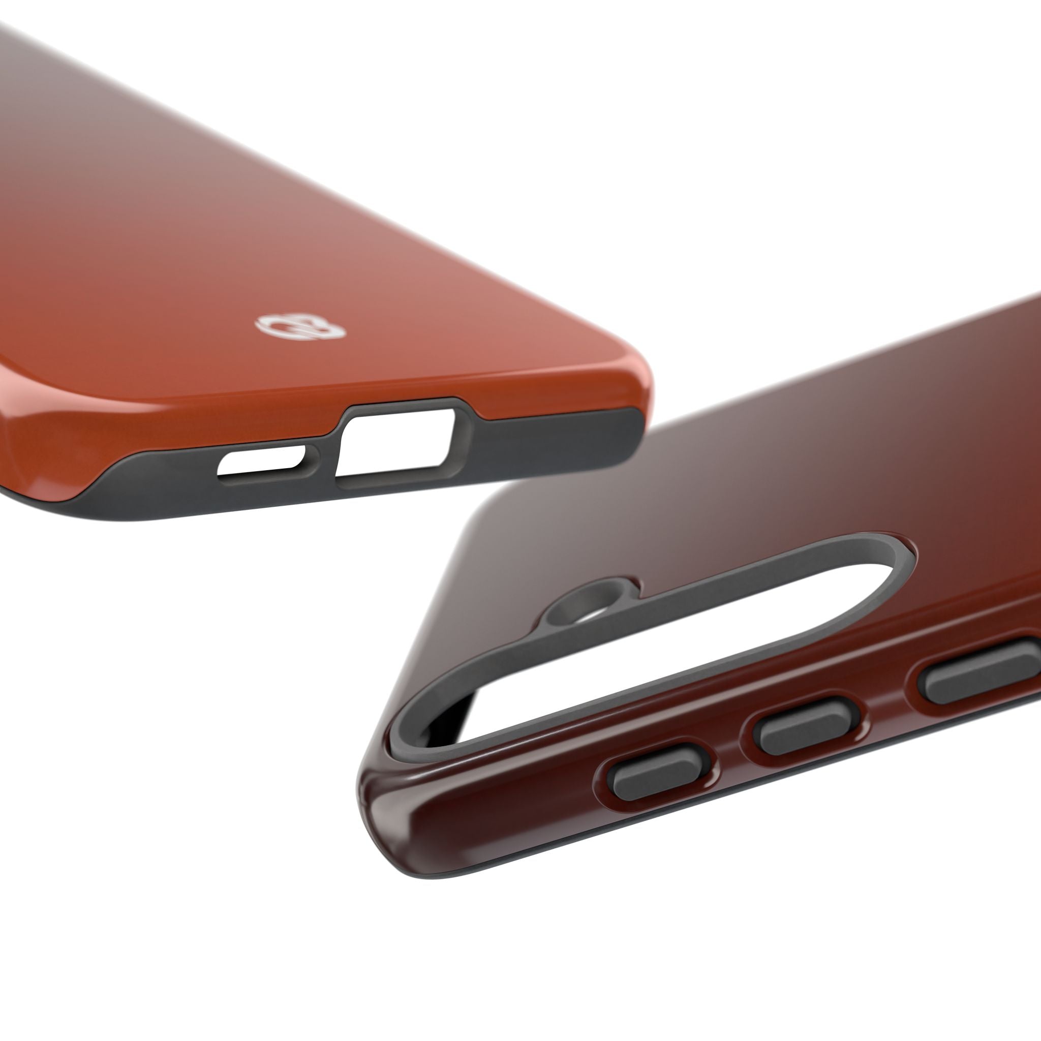 Orange Tough Phone Case for Samsung - Obsidian Ember Fade
