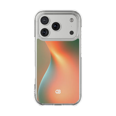 Radiant Contour · Clear Impact Magnetic Phone Case for iPhone · Orange