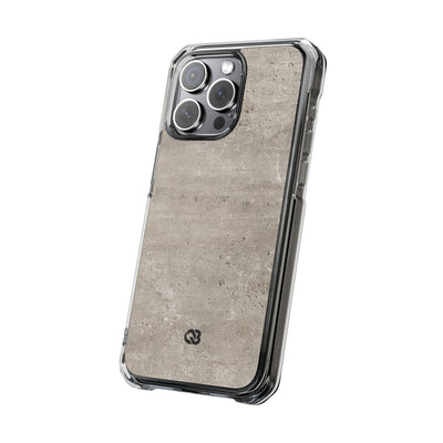 Grey Impact MagSafe Phone Case for iPhone - Brutalist Stone Grit