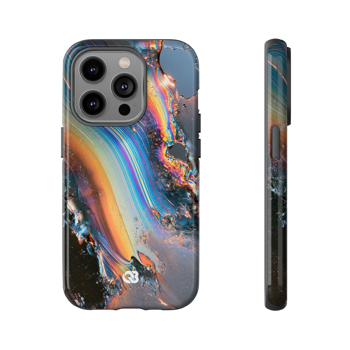 Prismatic Aura Flow · Tough Phone Case for iPhone · Blue