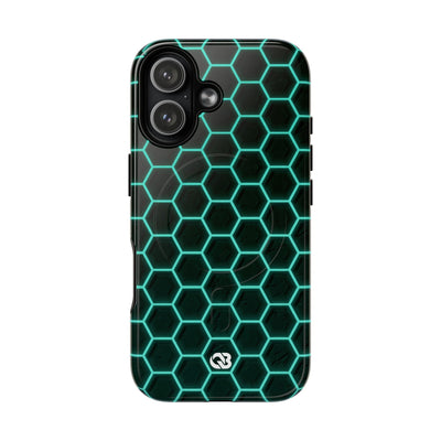Neon Hex Spectrum · Tough 2.0 Magnetic Phone Case for iPhone · Teal