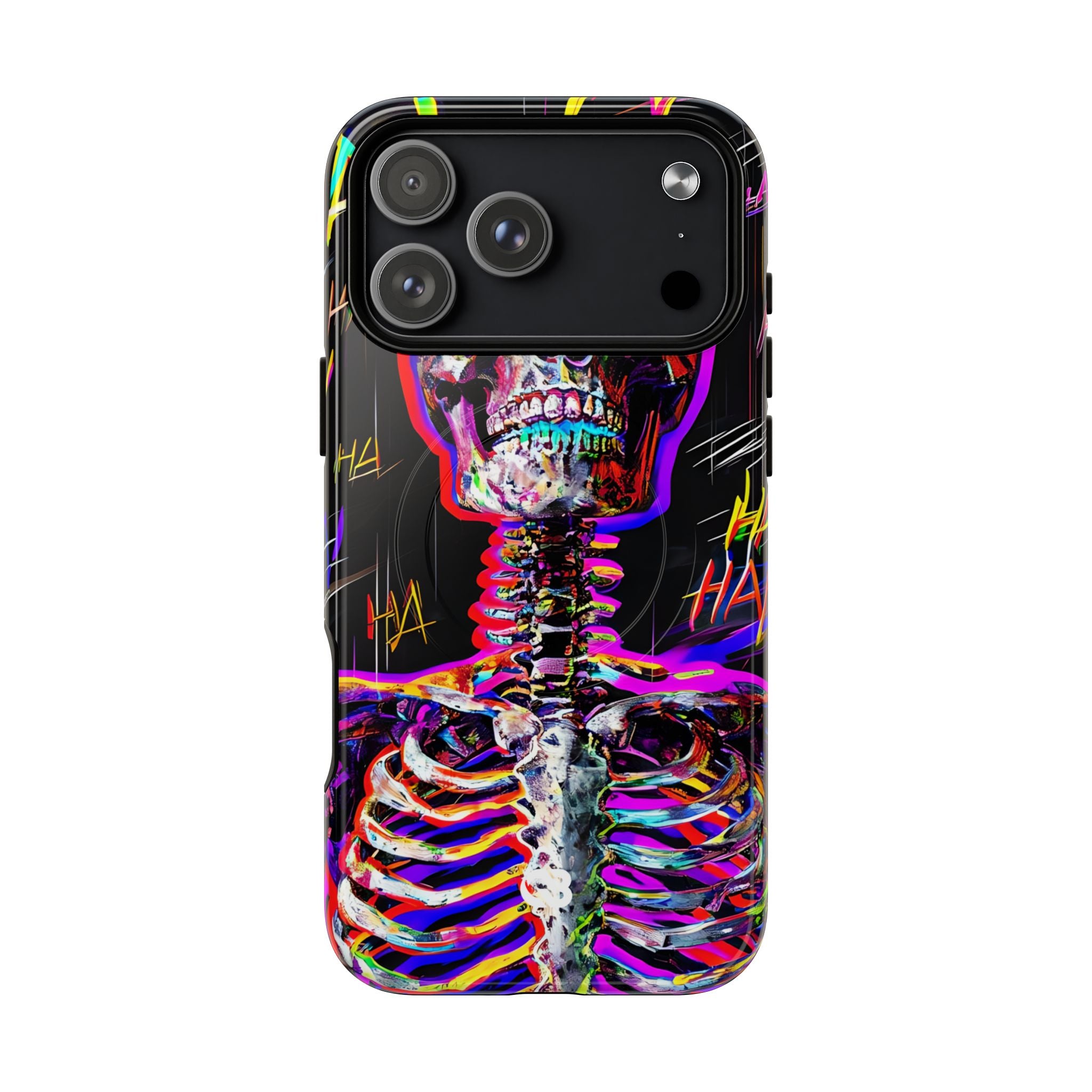 Neon Glitch Skeleton · Tough+ Coque de téléphone pour iPhone · Magsafe